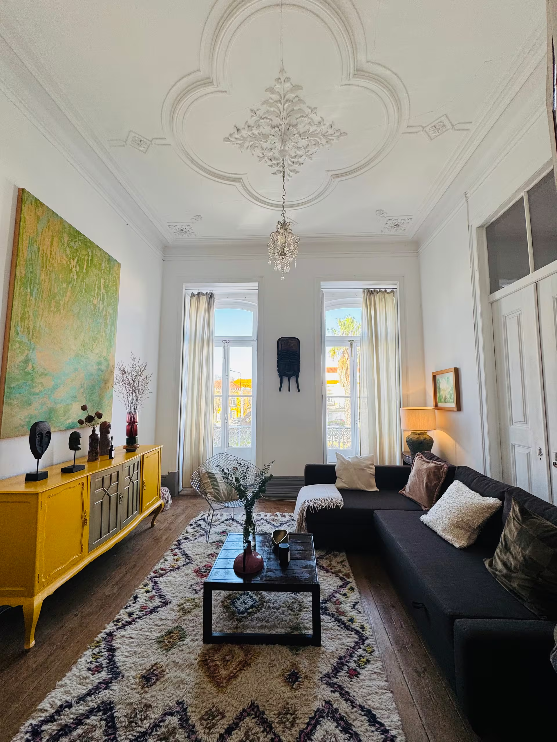 Sala da Casa de Praia Vitoriana em Setúbal